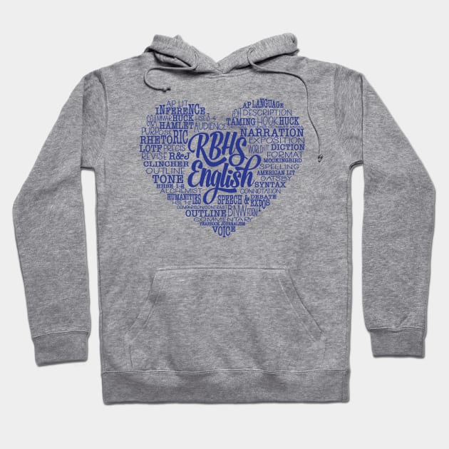 RBHS English Love Blue Text Hoodie by beyerbydesign